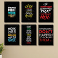 Set of 6 Premium Wall Art Frames – HD Print, MDF Board, 8x11 Inches